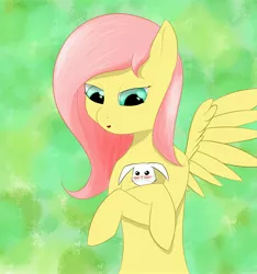 Size: 2952x3149 | Tagged: angel bunny, artist:sketchystart, derpibooru import, fluttershy, safe