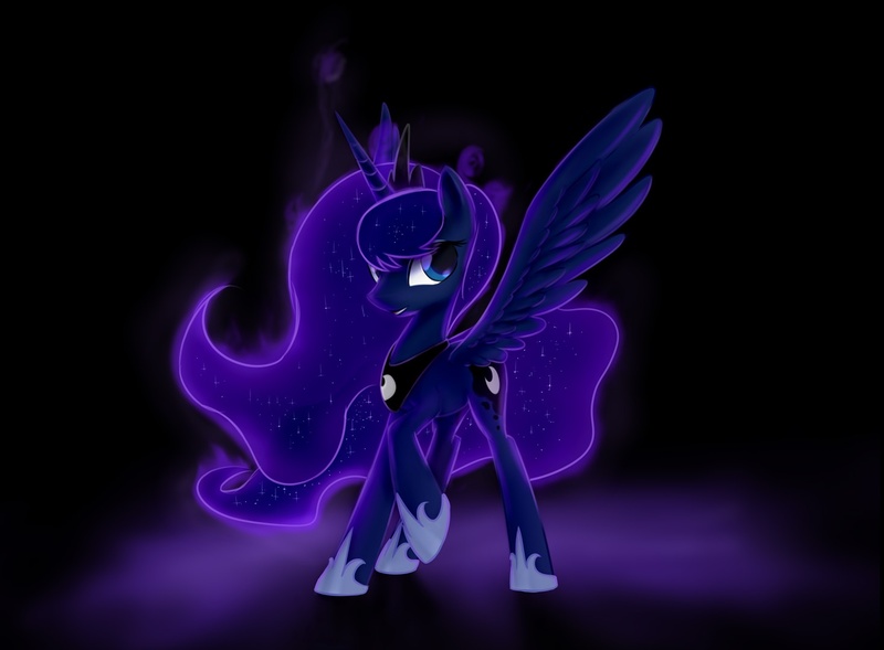 Size: 1466x1080 | Tagged: dead source, safe, artist:caumen, derpibooru import, princess luna, solo