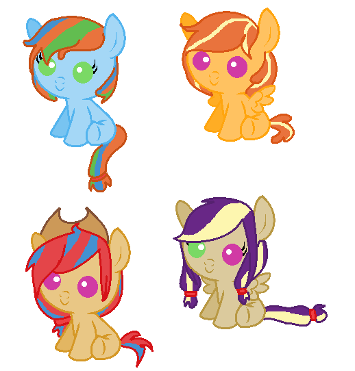 Size: 518x542 | Tagged: safe, artist:spellboundadopts, derpibooru import, oc, unofficial characters only, earth pony, pegasus, pony, adoptable, adopted, foal, hat, heterochromia, magical lesbian spawn, offspring, parent:applejack, parent:rainbow dash, parents:appledash, simple background, transparent background
