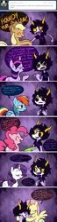 Size: 500x1911 | Tagged: applejack, crossover, derpibooru import, fluttershy, gamzee makara, homestuck, mane six, pinkie pie, rainbow dash, rarity, safe, twilight sparkle