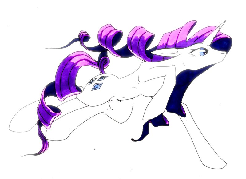 Size: 2338x1700 | Tagged: artist:oddwarg, derpibooru import, rarity, safe, simple background, solo, white background