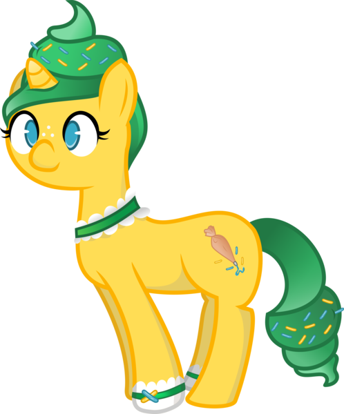 Size: 5225x6289 | Tagged: safe, artist:galswingirl, derpibooru import, oc, oc:sweet sprinkles, unofficial characters only, food pony, original species, absurd resolution, simple background, transparent background, vector