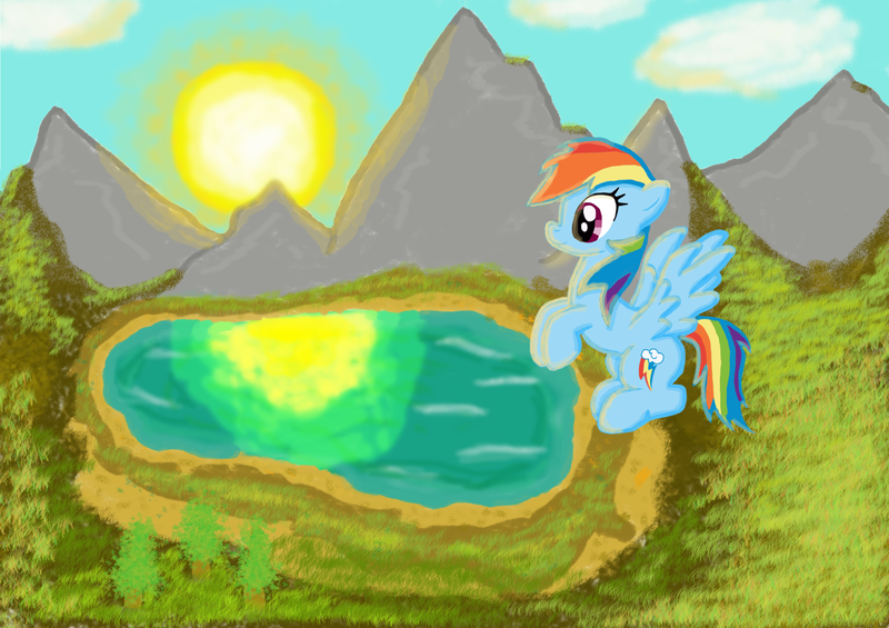 Size: 2459x1736 | Tagged: artist:inkrose98, derpibooru import, rainbow dash, safe