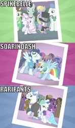 Size: 640x1079 | Tagged: safe, derpibooru import, edit, edited screencap, screencap, amethyst star, bruce mane, candy mane, carrot top, cloud kicker, coco crusoe, doctor whooves, fancypants, fine line, golden harvest, lyra heartstrings, maxie, meadow song, minuette, orion, rainbow dash, rainbowshine, rarity, shooting star (character), soarin', spike, sweetie belle, time turner, pony, a canterlot wedding, bridesmaid dress, clothes, compilation, dancing, dress, female, flower girl, image macro, male, meme, party, photo, raripants, shipping, soarindash, spikebelle, straight, wonderbolts dress uniform