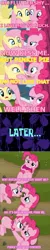 Size: 481x2399 | Tagged: comic, derpibooru import, edited screencap, flutterpie, fluttershy, funcest, image macro, krabby land, pinkie pie, pink text, safe, screencap, screencap comic, scrunchy face, selfcest, shipping, shipping denied, spongebob squarepants, spongebob time card, squishy, squishy cheeks, yellow text