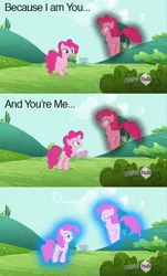 Size: 500x830 | Tagged: clones, derpibooru import, image macro, persona, persona 4, pinkie pie, safe, shadow