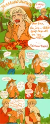 Size: 700x1739 | Tagged: safe, artist:schpog, derpibooru import, applejack, big macintosh, ask human appledash, appledash, brother and sister, censored vulgarity, comforting, comic, female, grawlixes, hug, humanized, lesbian, male, realization, shipping, vulgar