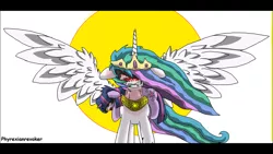 Size: 1280x720 | Tagged: angry, artist:phyrexianrevoker, carrying, crying, derpibooru import, mama bear, momlestia, now you fucked up, princess celestia, rage, ragelestia, safe, this will end in death, this will end in incineration, twilight sparkle
