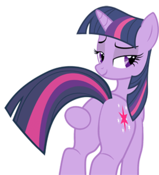 Size: 990x1083 | Tagged: suggestive, derpibooru import, twilight sparkle, unicorn, bedroom eyes, butt, kiss my ass, look at my ass, plot, show accurate, simple background, solo, transparent background, twibutt, unicorn twilight, vector