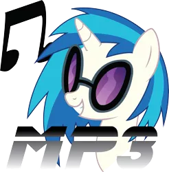 Size: 4079x4142 | Tagged: safe, artist:epsilontlosdark4, derpibooru import, vinyl scratch, pony, unicorn, absurd resolution, bust, computer icon, female, horn, mare, portrait, simple background, smiling, solo, sunglasses, teeth, text, transparent background, vector