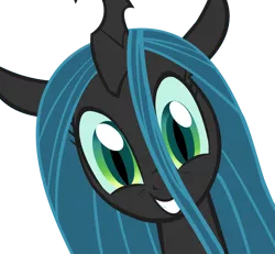 Size: 1084x1000 | Tagged: artist:drunkhedgehog, changeling, derpibooru import, queen chrysalis, safe, simple background, solo, squee, transparent background