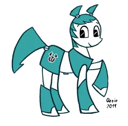 Size: 1251x1229 | Tagged: artist:ozziescribbler, derpibooru import, female, jenny wakeman, mare, my life as a teenage robot, ponified, safe, simple background, transparent background