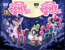 Size: 1600x1237 | Tagged: comic, cover, derpibooru import, idw, official, official comic, owlowiscious, parasprite, pinkie pie, safe, spike, twilight sparkle