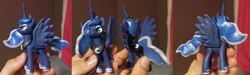 Size: 1685x503 | Tagged: safe, artist:zaphy1415926, derpibooru import, princess luna, pony, custom, irl, photo, sculpture, solo, toy