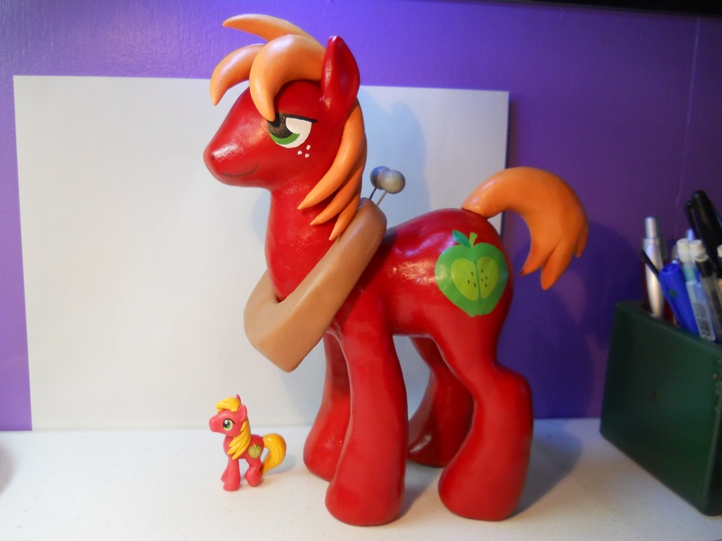 Size: 4320x3240 | Tagged: safe, artist:earthenpony, derpibooru import, big macintosh, pony, custom, irl, photo, sculpture, solo, toy