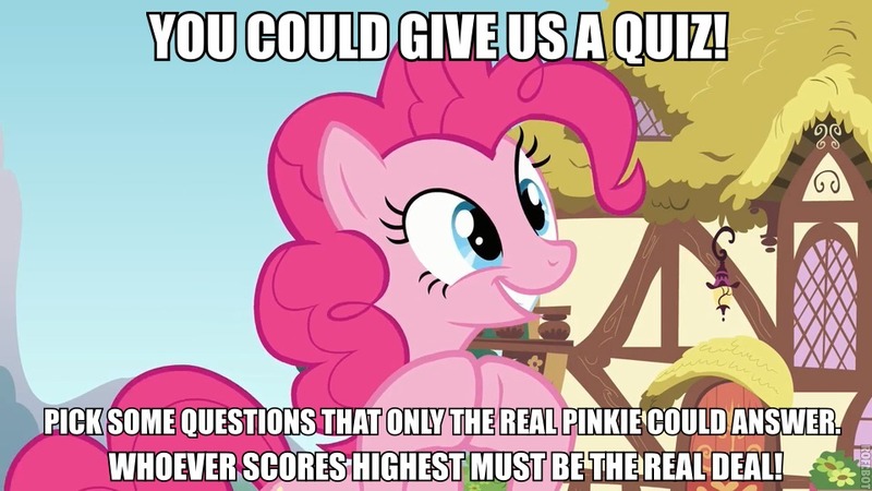 Size: 960x540 | Tagged: safe, derpibooru import, edit, edited screencap, screencap, pinkie pie, earth pony, pony, too many pinkie pies, alternate ending, female, hooves together, image macro, mare, solo
