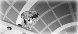 Size: 1206x526 | Tagged: airship, artist:geno blast, daring do, derpibooru import, fanfic, grayscale, monochrome, safe, scootaround, solo