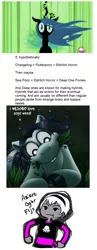 Size: 606x1564 | Tagged: changeling, deep one, derpibooru import, homestuck, insane fan theory, meta, oc, oc:ipsywitch, queen chrysalis, safe, sea pony, text