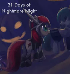 Size: 716x762 | Tagged: safe, artist:raikoh, derpibooru import, oc, unofficial characters only, 31 days of nightmare night, costume, halloween, holiday, jack-o-lantern, nightmare night, pumpkin