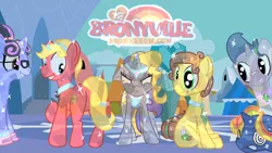 Size: 1600x900 | Tagged: artist:clexyoshi, bronyville podcast, cereal velocity, crystallized, derpibooru import, oc, oc:apple cider, oc:cereal velocity, oc:chef sandy, oc:midnight shadow, oc:pixelkitties, oc:starry night, plot, safe, unofficial characters only