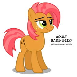 Size: 5000x5000 | Tagged: absurd resolution, adult, artist:austiniousi, babs seed, derpibooru import, older, one bad apple, safe, simple background, solo, transparent background, vector