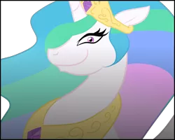 Size: 4000x3200 | Tagged: safe, artist:missalphabetsoop, derpibooru import, princess celestia, alicorn, pony, bust, female, looking at you, mare, rapeface, smiling, solo