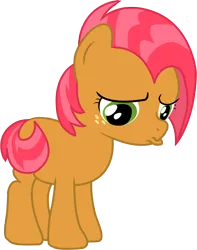 Size: 1520x1927 | Tagged: safe, artist:luisfdm, derpibooru import, babs seed, earth pony, pony, one bad apple, covering, duckface, female, filly, pouting, simple background, solo, transparent background, vector