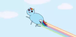 Size: 1064x515 | Tagged: adventure time, artist:that-technique, crossover, derpibooru import, fanart, horse, nyan cat, nyan dash, poo brain, rainbow, rainbow dash, safe