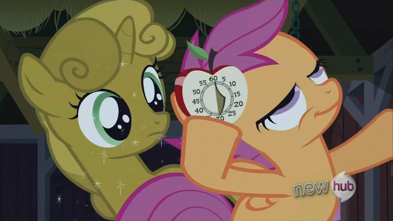 Size: 1920x1080 | Tagged: derpibooru import, one bad apple, safe, scootaloo, screencap, sweetie belle, sweetie gold