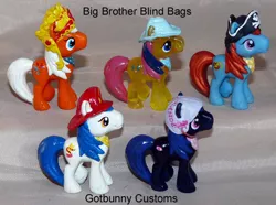 Size: 662x492 | Tagged: safe, artist:gotbunny, derpibooru import, barnacle, chief, quarterback, tex, wigwam, pony, big brother, custom, g1, g1 to g4, generation leap, irl, photo, toy