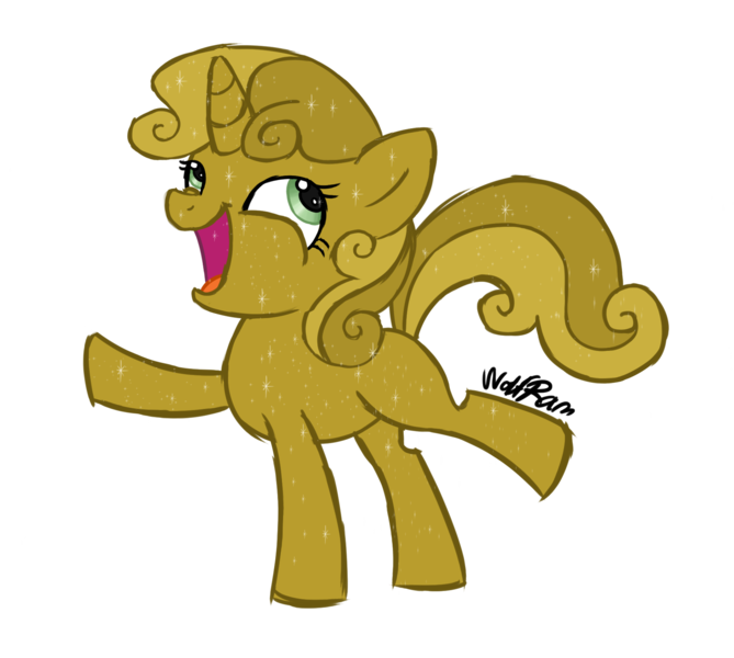 Size: 1817x1630 | Tagged: safe, artist:wolframclaws, derpibooru import, sweetie belle, pony, unicorn, one bad apple, simple background, solo, sweetie gold, transparent background