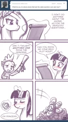 Size: 650x1157 | Tagged: suggestive, artist:johnjoseco, derpibooru import, princess celestia, spike, twilight sparkle, alicorn, pony, ask princess molestia, princess molestia, ask, comic, tumblr