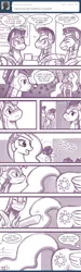 Size: 385x1280 | Tagged: safe, artist:johnjoseco, derpibooru import, princess celestia, alicorn, pony, ask princess molestia, princess molestia, ask, comic, female, guardlestia, male, plot, rose, royal guard, shipping, straight, theme song, tumblr