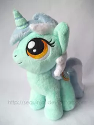 Size: 600x800 | Tagged: safe, artist:sequinjar, derpibooru import, lyra heartstrings, pony, irl, photo, plushie, solo