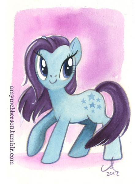 Size: 502x678 | Tagged: safe, artist:amy mebberson, derpibooru import, blue belle, g1, g1 to g4, generation leap