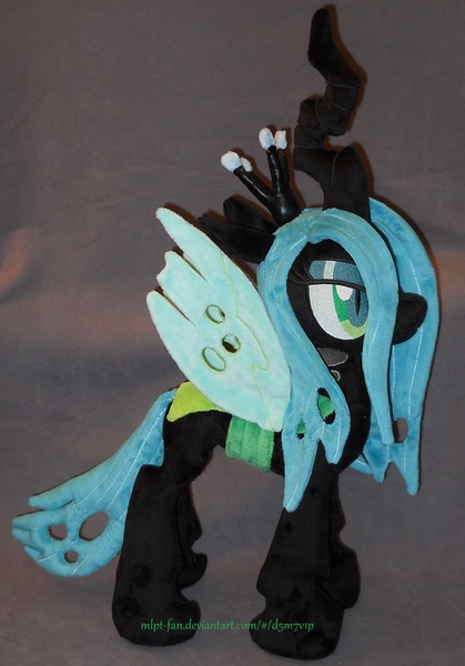 Size: 1940x2779 | Tagged: safe, artist:calusariac, derpibooru import, queen chrysalis, changeling, irl, photo, plushie, solo
