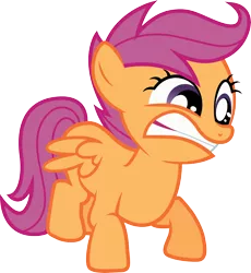 Size: 8267x8968 | Tagged: safe, artist:rainbowplasma, derpibooru import, scootaloo, absurd resolution, derp, simple background, solo, transparent background, vector