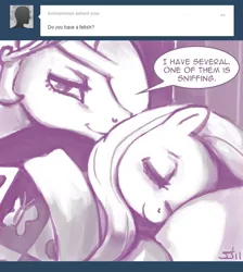 Size: 800x894 | Tagged: suggestive, artist:johnjoseco, derpibooru import, fluttershy, princess celestia, alicorn, pony, ask princess molestia, princess molestia, ask, bed, comic, sleeping, sniffing, tumblr