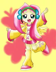 Size: 754x965 | Tagged: artist:carol-aredesu, clothes, derpibooru import, fluttershy, humanized, safe, skirt, vocaloid