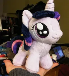 Size: 1390x1524 | Tagged: artist:caashley, derpibooru import, filly, irl, photo, plushie, safe, solo, twilight sparkle