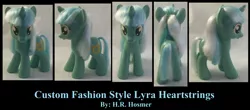 Size: 2308x1016 | Tagged: safe, artist:gryphyn-bloodheart, derpibooru import, lyra heartstrings, pony, custom, fashion style, irl, photo, solo, toy