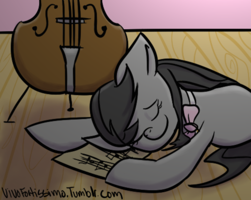 Size: 513x410 | Tagged: 30 minute art challenge, artist:vivofortissimo, derpibooru import, octavia melody, safe, sleeping