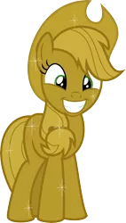 Size: 5000x8779 | Tagged: absurd resolution, applejack, artist:mrcbleck, derpibooru import, faic, hilarious in hindsight, luster dust, luster dust-ified, safe, simple background, solo, transparent background, vector