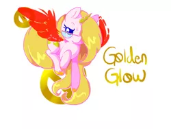 Size: 700x525 | Tagged: artist:cotton, derpibooru import, g2, g2 to g4, generation leap, glasses, golden glow, safe