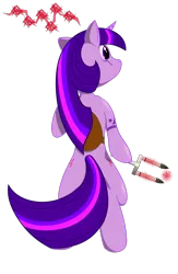 Size: 780x1197 | Tagged: safe, artist:kirzstryfe, derpibooru import, twilight sparkle, pony, alternate universe, bipedal, cole macgrath, evil cole macgrath, infamous, parody, the amp