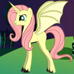 Size: 549x552 | Tagged: safe, derpibooru import, fluttershy, alicorn, pony, pony creator, fluttercorn, race swap