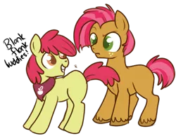 Size: 448x347 | Tagged: apple bloom, applebuck, appleseed, artist:lulubell, babs seed, bob steed, derpibooru import, rule 63, safe, simple background, transparent background