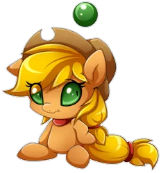 Size: 657x708 | Tagged: applejack, artist:extra-fenix, chao, crossover, cute, dead source, derpibooru import, jackabetes, safe, simple background, solo, sonic adventure, sonic the hedgehog (series), species swap, transparent background