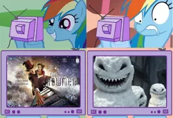 Size: 1318x900 | Tagged: safe, derpibooru import, rainbow dash, pony, clara oswin oswald, doctor who, eleventh doctor, exploitable meme, meme, photo, the snowmen, tv meme