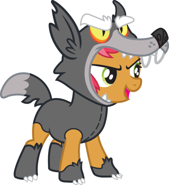 Size: 6274x6884 | Tagged: safe, artist:birthofthepheonix, derpibooru import, babs seed, wolf, absurd resolution, .ai available, big babs wolf, clothes, costume, simple background, solo, transparent background, vector, wolf costume